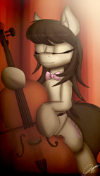 Size: 918x1613 | Tagged: safe, artist:gamermac, octavia melody, g4, bowtie, cello, female, musical instrument, solo