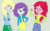 Size: 1018x640 | Tagged: safe, artist:imtailsthefoxfan, blueberry pie, derpy hooves, raspberry fluff, equestria girls, g4, my little pony equestria girls: rainbow rocks, background human, female, the muffins, trio, trio female