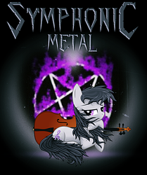 Size: 500x597 | Tagged: dead source, safe, artist:grivous, artist:grumbeerkopp, edit, octavia melody, g4, cello, female, metal, musical instrument, nightwish, pentagram, solo, symphonic metal