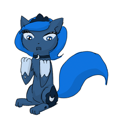 Size: 576x576 | Tagged: safe, artist:artylovr, princess luna, cat, g4, catified, female, simple background, solo, species swap