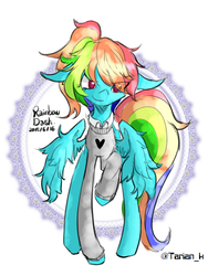 Size: 540x720 | Tagged: safe, artist:tarian, rainbow dash, pegasus, pony, g4, clothes, cute, female, solo, sweater