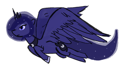 Size: 896x512 | Tagged: safe, artist:artylovr, princess luna, g4, female, flying, solo