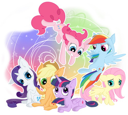 Size: 902x813 | Tagged: safe, artist:rovaa, applejack, fluttershy, pinkie pie, rainbow dash, rarity, twilight sparkle, alicorn, pony, g4, female, mane six, mare, twilight sparkle (alicorn)