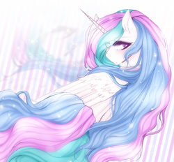 Size: 3500x3241 | Tagged: safe, artist:cristate, princess celestia, g4, blushing, female, high res, solo