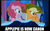 Size: 781x488 | Tagged: safe, edit, edited screencap, screencap, applejack, pinkie pie, do princesses dream of magic sheep, g4, my little pony: friendship is magic, season 5, caption, discovery family logo, female, image macro, lesbian, meme, ship:applepie, shipping