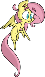 Size: 921x1577 | Tagged: safe, artist:strangiesleepy, fluttershy, g4, blank flank, female, filly, floating, looking at something, simple background, solo, transparent background, younger