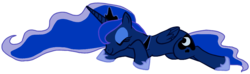 Size: 1000x294 | Tagged: safe, artist:platinumdrop, princess luna, do princesses dream of magic sheep, g4, cute, eyes closed, female, lunabetes, prone, simple background, sleeping, smiling, solo, transparent background, vector