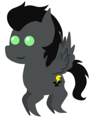 Size: 386x493 | Tagged: safe, artist:timid tracks, oc, oc only, oc:anvil crawler, pegasus, pony, commission, cute, male, pointy ponies, solo