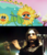 Size: 394x453 | Tagged: safe, screencap, human, do princesses dream of magic sheep, g4, comparison, discovery family logo, flower, flute, genesis, irl, irl human, microphone, musical instrument, nightmare sunflower, peter gabriel, photo
