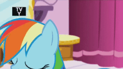 Size: 640x360 | Tagged: safe, screencap, rainbow dash, do princesses dream of magic sheep, g4, animated, cute, discovery family logo, female, mawshot, nose in the air, open mouth, solo, uvula, volumetric mouth, yawn