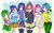 Size: 900x558 | Tagged: safe, artist:kiriche, lemon hearts, minuette, moondancer, spike, twilight sparkle, twinkleshine, human, amending fences, g4, my little pony: friendship is magic, anime, belt, canterlot five, clothes, glasses, humanized, miniskirt, pants, shorts, skirt, socks, thigh highs, thigh socks