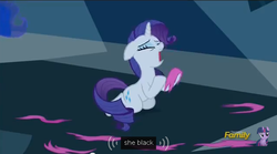 Size: 634x352 | Tagged: safe, screencap, princess luna, rarity, do princesses dream of magic sheep, g4, meme, youtube caption