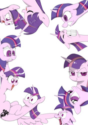 Size: 744x1052 | Tagged: safe, artist:ukingu, twilight sparkle, alicorn, pony, g4, expressions, female, mare, twilight sparkle (alicorn)