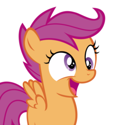 Size: 2142x2108 | Tagged: safe, artist:sollace, scootaloo, pegasus, pony, g4, derp, female, high res, show accurate, simple background, solo, transparent background, vector