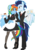 Size: 800x1156 | Tagged: safe, artist:littlecloudie, rainbow dash, soarin', anthro, g4, butler, clothes, female, maid, male, rainbow maid, servant, ship:soarindash, shipping, straight