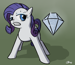 Size: 1552x1343 | Tagged: safe, artist:johnnoz, rarity, pony, unicorn, g4, diamond, female, gem, missing horn, solo, sweat