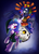 Size: 4772x6709 | Tagged: safe, artist:anticular, princess celestia, princess luna, twilight sparkle, alicorn, fairy, pony, g4, absurd resolution, crossover, duo, duo female, female, grin, link, mare, moon, navi, nintendo, skull kid, smiling, tatl, termina's moon, the legend of zelda, the legend of zelda: majora's mask