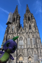 Size: 623x934 | Tagged: safe, spike, g4, build-a-bear, cathedral, germany, irl, photo, plushie