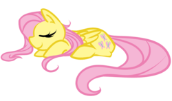 Size: 1280x753 | Tagged: safe, artist:carnivorousponyfluff, fluttershy, g4, female, sleeping, solo