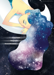 Size: 824x1135 | Tagged: safe, artist:framboosi, princess luna, human, g4, dream, female, humanized, sleeping, solo