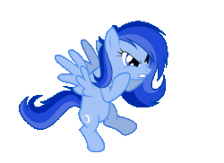 Size: 550x400 | Tagged: safe, artist:lunarii, oc, oc only, oc:lunari, pegasus, pony, animated, punch, simple background, solo, white background