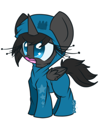 Size: 2500x2934 | Tagged: safe, artist:starlightlore, oc, oc only, oc:ebony gemini, alicorn, pony, alicorn oc, clothes, footed sleeper, high res, pajamas, simple background, solo, transparent background