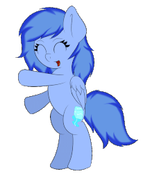 Size: 976x1200 | Tagged: safe, artist:icy wings, oc, oc only, oc:frost soar, animated, bipedal, dancing, simple background, solo, transparent background