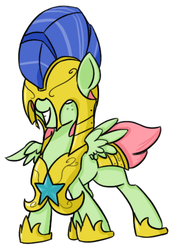 Size: 355x508 | Tagged: safe, artist:raspberry-wings, oc, oc only, oc:raspberry wings, female, filly, royal guard, royal guard armor, solo