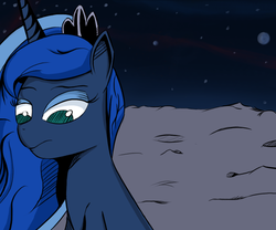 Size: 950x792 | Tagged: safe, artist:flutteriot, princess luna, g4, female, moon, solo