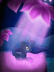 Size: 774x1032 | Tagged: safe, artist:chanceyb, princess luna, alicorn, pony, do princesses dream of magic sheep, g4, female, luna's dream, prone, solo