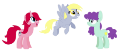 Size: 1024x427 | Tagged: safe, artist:pumpkinpiecrazy, blueberry pie, derpy hooves, raspberry fluff, equestria girls, g4, my little pony equestria girls: rainbow rocks, equestria girls ponified, ponified, simple background, the muffins, transparent background, trio