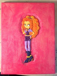 Size: 600x804 | Tagged: safe, artist:spikefiremane, adagio dazzle, equestria girls, g4, carving, craft, customized toy, female, solo, woodwork