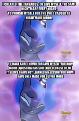 Size: 1409x2143 | Tagged: safe, edit, edited screencap, screencap, princess luna, do princesses dream of magic sheep, g4, my little pony: friendship is magic, crying, drama, female, image macro, meme, solo