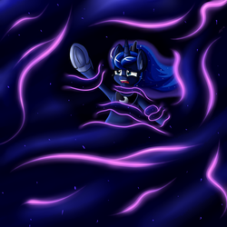 Size: 2500x2500 | Tagged: safe, artist:novaspark, princess luna, tantabus, do princesses dream of magic sheep, g4, crying, dark, female, high res, sad, solo