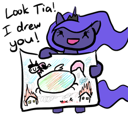 Size: 700x700 | Tagged: safe, artist:artylovr, princess celestia, princess luna, g4, cute, drawing