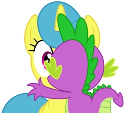 Size: 1211x1091 | Tagged: safe, artist:bluemeganium, artist:dashiesparkle, hundreds of users filter this tag, vector edit, lemon hearts, spike, g4, female, kissing, lemonspike, love, male, shipping, show accurate, simple background, straight, transparent background, vector