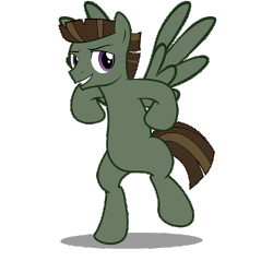 Size: 500x500 | Tagged: safe, artist:sighoovestrong, oc, oc only, oc:sig hoovestrong, pegasus, pony, animated, bipedal, dancing, male, simple background, solo, stallion, transparent background