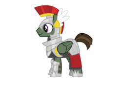 Size: 1024x745 | Tagged: safe, artist:sighoovestrong, oc, oc only, oc:sig hoovestrong, pegasus, pony, armor, male, profile, royal guard, simple background, solo, stallion, transparent background, vector
