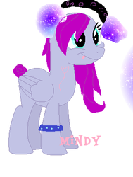 Size: 326x432 | Tagged: safe, oc, oc only, oc:mindy, glitter, headphones, smiling, solo