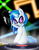 Size: 1024x1325 | Tagged: dead source, safe, artist:sycotei-b, dj pon-3, vinyl scratch, pony, unicorn, g4, disc jockey, dj table, female, headphones, mare, music notes, neon, solo, turntable