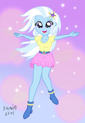 Size: 1251x1818 | Tagged: safe, artist:sumin6301, trixie, equestria girls, g4, alternate clothes, clothes, female, skirt, solo