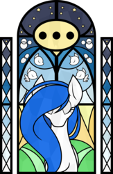 Size: 3905x5999 | Tagged: safe, artist:crystalfilth, oc, oc only, oc:azurite, simple background, solo, stained glass, stars, transparent background, woe