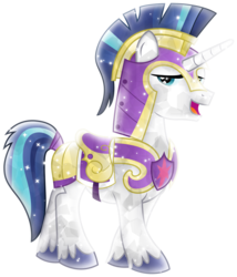 Size: 3000x3499 | Tagged: safe, artist:theshadowstone, shining armor, crystal pony, pony, g4, armor, bedroom eyes, crystallized, high res, looking at you, male, open mouth, sexy armor, simple background, solo, transparent background, vector