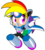 Size: 1600x1789 | Tagged: safe, artist:imdudrjsmi, rainbow dash, human, g4, crossover, female, humanized, mega man (series), megamare, simple background, solo, transparent background