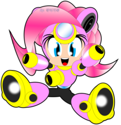 Size: 1600x1655 | Tagged: safe, artist:imdudrjsmi, pinkie pie, human, g4, crossover, female, humanized, mega man (series), megamare, simple background, solo, transparent background