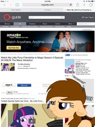 Size: 768x1024 | Tagged: safe, artist:php76, screencap, flash sentry, twilight sparkle, oc, oc:cafe cream, human, pony, equestria girls, g4, the cutie re-mark, the mane attraction, amazon prime, seems legit, website screencap