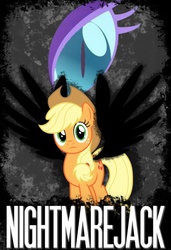 Size: 512x747 | Tagged: safe, applejack, nightmare moon, g4, fanfic, fanfic art, fanfic cover