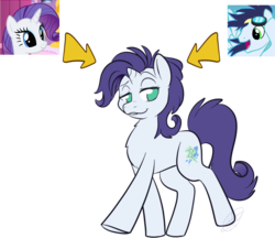 Size: 910x787 | Tagged: safe, artist:noveltmods, rarity, soarin', oc, oc only, oc:rare skies, g4, ambiguous gender, fusion, solo