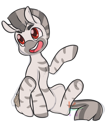 Size: 1280x1482 | Tagged: safe, artist:kittentoots, oc, oc only, oc:mcmiag, zebra, fake cutie mark, red eyes, solo, sticky note