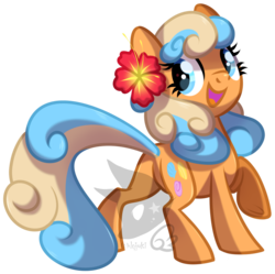 Size: 958x953 | Tagged: safe, artist:jojuki-chan, oc, oc only, oc:shelly shores, earth pony, pony, flower, looking back, solo